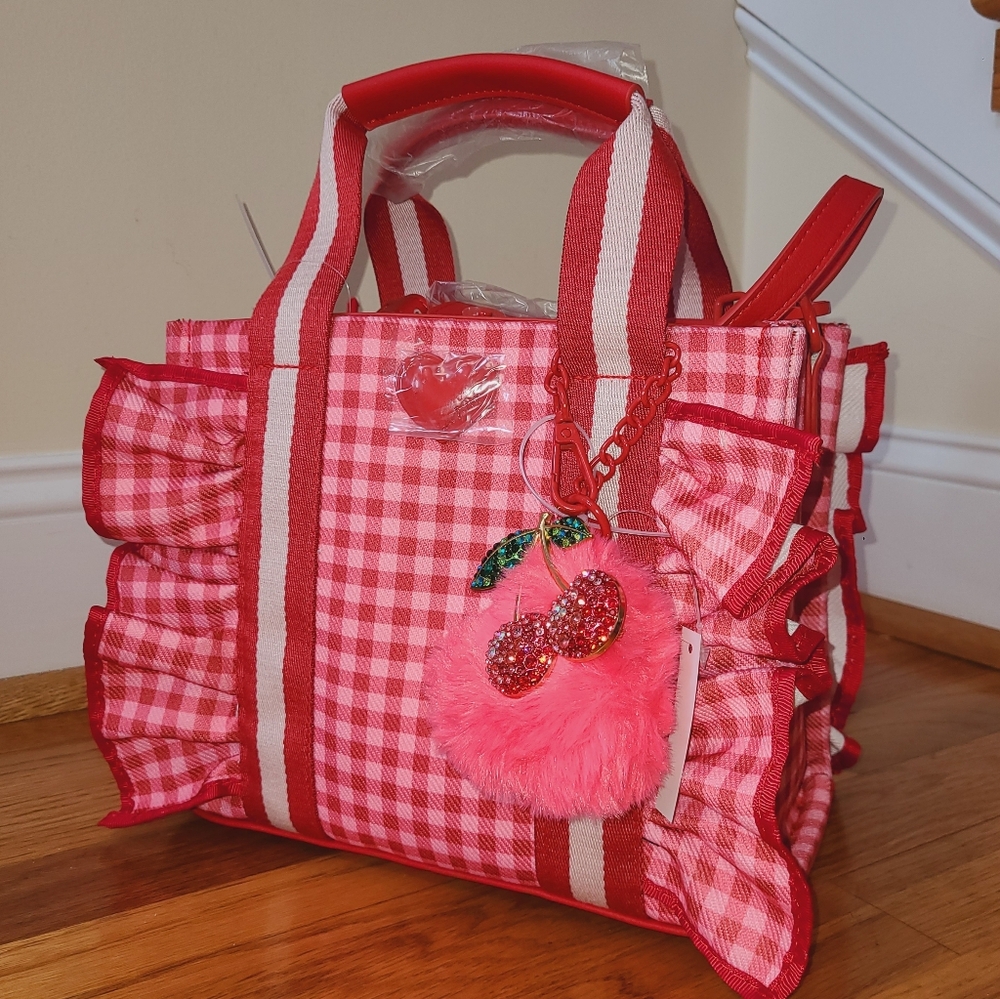 Betsey Johnson Gingham Ruffle Bag ❤